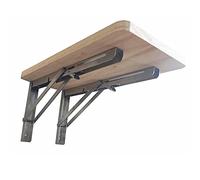 Folding Wall Table - Space-Saving Kitchen Table Compact Wall-Mounted Dining & Workstation 40x20cm White Wooden Breakfast Bar for Small Spaces