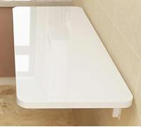 Folding Wall Table - Space-Saving Wooden Balcony & Kitchen Desk 18mm Thick 70cm x 30cm White - Ideal for Home Office & Smals