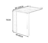 Folding Wall Table with Drop Leaf E0 Class Space-Saving Kitchen Bar Table Dual-Funct Dining Table le Design White 90x60cm