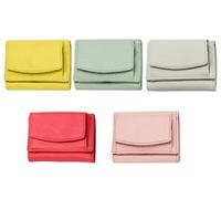 Folding Wallet - Small Card Wallet Women Card Fraud Folding Wallet | Small Pocket Wallet Luxury Leather Compact for Credit Cards, D Cards, green, riferimento alla descrizione, Please refer to