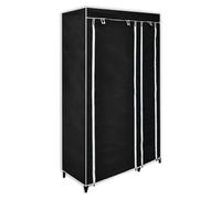 vidaXL Folding Wardrobe Grey Fabric Clothes Storage Cabinet Organiser Shelves