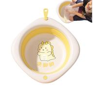 Folding Wash Bowl Wash Tub Lanyard Design, Safe, Bathing Basin | Sturdy for Daily Face, Hand, Foot Washing, Home, Kindergarten Or Outdoor Activities