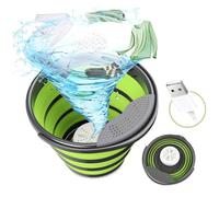 Folding Washing Machine 10L, Ultrasound Technology Maker More Clean and Hygienic Portable Mini Washer, Deep Cleaning Saving Water Washing Machine for Underwear Baby Clothes