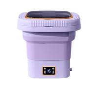 Folding Washing Machine Compact Design for Easy Storage Ideal for Cleaning Underwear Delicates Perfect for Small Spaces and Travel(Purple)