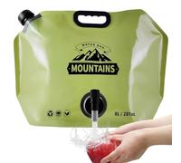 Folding Water Bag, Leakproof Bladder, 8L Freezable Portable Storage with Faucet, Outdoor Hydration Detail, Camping Gear Category, Accessories for Hiking Backpack Riding