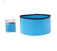 Folding Water Basin 5L for Outdoor Sports, Collapsible Bucket for Camping Hiking Fishing, Compact PVC Washbasin with Self-Standing Design(Blue)