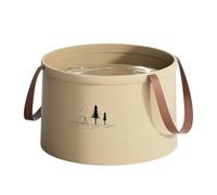 Folding Water Bucket | 5.91 Inches Wetsuit Changing Bucket | Camping Storage Container | PVC Basin with Large 6.8L12L Capacity | Ideal for Washing Chilling Gardening Beach Trips