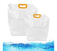 Folding Water Container, 5L+10L Portable Drinking Water Container Tank, Water Carrier Folding Drinking Water Container, Folding Carrier Water Bag for Outdoor, Camping, Hiking, Picnic, BBQ, Fishing