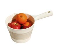 Folding Water Ladle - Compact Foldable Scoop Tool, Spill Control Bath Dipper, Comfort Grip for Kitchen Shower Camping Prep Tasks, Household Accessory, Multi Color