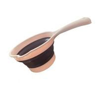 Folding Water Ladle Household Water Scoops Collapsible Spoon Scoop Cup Bath Ladle Foldable Water Scoop Long Handle Dipper Spoons Water Scoop for Kitchen Bathroom Outdoor Dippers（Pink）