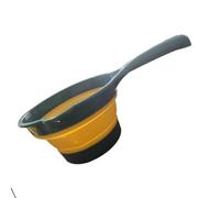 Folding Water Ladle Household Water Scoops Collapsible Spoon Scoop Cup Bath Ladle Foldable Water Scoop Long Handle Dipper Spoons Water Scoop for Kitchen Bathroom Outdoor Dippers（Green）