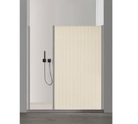 Folding Watertight Curtain, Invisible Magnetic Shower Panel No Drill, Magnetic Shower Curtains for Apartment Hotel Bathroom(Beige-A,170x180cm)