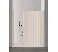 Folding Watertight Curtain, Invisible Magnetic Shower Panel No Drill, Magnetic Shower Curtains for Apartment Hotel Bathroom(Beige,220x180cm)