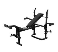 Folding Weight Bench with Weight Rack, Adjustable Backrest, Barbell and Dumbbell Set 30.5kg, Durable Steel Construction for Home Gym