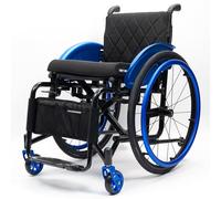 Folding Wheelchair, Lightweight Aluminum Frame, Portable and Durable for Adults, Disabled Individuals, and Sports Activities
