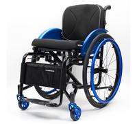 Folding Wheelchair, Lightweight Aluminum Frame, Portable and Durable for Adults, Disabled Individuals, and Sports Activities