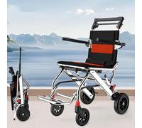 Folding Wheelchair Steel Chair with Hand Brake Lightweight Foldable Ultralight Comfortable Foldable Wheelchair Wheel Chairs for Adults Ideal to Put in The Trunk (B)