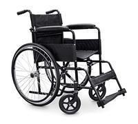 Folding Wheelchair WELLCORE, Steel Frame, Easy Folding, Foldable backrest, Foldable and Removable footrest