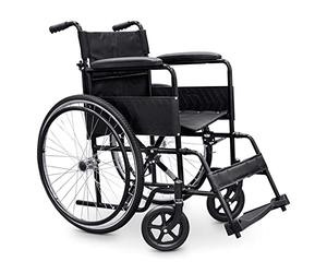 Folding Wheelchair WELLCORE, Steel Frame, Easy Folding, Foldable backrest, Foldable and Removable footrest
