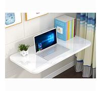 Folding white wall table - space-saving desk for small spaces, ideal kitchen workbench, compact dining table, versatile computer desk for the home office