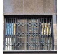 Folding Window Bars Window Security Bars Foldable, Customizable Household Folding Windows, 39.4 47.2 59 67 in Height Aluminum Alloy Anti Burglar(150x120cm/59x47.2in)