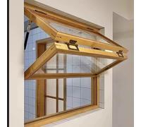 Folding Window for Playhouse and Chicken Coop, Solid Wood Frame with Natural Texture and Stable Load-Bearing