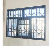 Folding Window Security Bars & Grills - Indoor/Outdoor Safety Guard with Lock for Kids & Pets - Burglar Bar Barricade (24x44in / W60xH110cm)