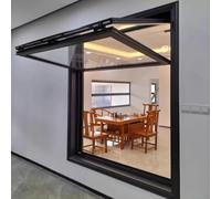 Folding Window with Glass and Locks, Foldable Sliding Design for Farm and Household Use, Vertical Sliding Operation