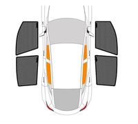 Folding Windshield SunShade For Lincoln For Navigator 4 Dr SUV 2007-2017 Car Window Sunshade Magnetic Curtain Mesh Front Windshield(Front Rear -4Pcs)