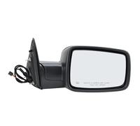 Folding Wing Door Mirror For Dodge For RAM 1500 2013-2018 Textured Black 5/6Pins Rearview Mirror Assembly Temperature Sensor Side Car Accessories(Right)