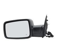Folding Wing Door Mirror For Dodge For RAM 1500 2013-2018 Textured Black 5/6Pins Rearview Mirror Assembly Temperature Sensor Side Car Accessories(Left)