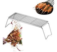 Folding Wire Rack, Portable Wire Mesh Rack, Stainless Steel Fire Pit Rack with Easy Install Design, Heavy Duty Outdoor Cooking Rack for Meat, Vegetables, Beef