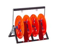 Folding Wire Spool Rack Dispenser for 1-5 Reels, Multi-Axle Cable Organizer, Holds Up to 10mm Wire, Ideal for Garage Workshop Storage