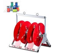 Folding Wire Spool Rack Dispenser, Multi-Spool Organizer for Extension Cord Storage, Efficient Cable Pulling for Electricians & Industrial Use,2 Reel