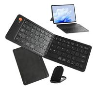 Folding Wireless Keyboard - Folding Pocket Keyboard, Ultra Slim Folding Card Holder Most Tablets, Laptops and Smartphones, Support 3 Devices, Folding Wireless Keyboard, Ke