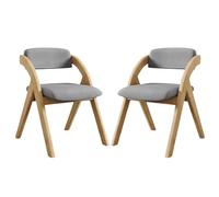 Folding Wood Chairs, Breathable Cotton and Linen Fabric Upholstered Chair with Non Assembly Design, Mid Century Modern Sturdy and High-Elastic Sponge Chair for Adults Living Room Small Space, 2pc LWX