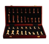 Folding Wood Chess Set With Storage Tournament-Size chess board | Portable Chess Board For Adults Travel Gifts