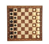 Folding Wood ChessBoard Travel Portable Beginner ChessBoards For School Office Decor Activities Tournament Chess(34 * 34cm)