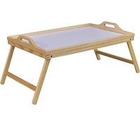 Folding Wooden Bed Tray Lap, Serving, Breakfast in Bed, Bed Tray Table for Eating or Work Use Laptops, do Puzzles and Read With Folding Legs and Flat Tray Use on Beds or on your Lap on Chairs