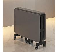 Folding Wooden Dining Table Set with 6 Chairs Mobile & Extendable Ideal for Restaurants & Living Rooms - 1.156m Space-Saving Solution