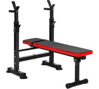 Folding Workout Station, Balancefrom Adjustable Workout Bench With Squat Rack