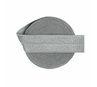 Foldover Elastic 3/4" 20mm Shiny Satin Spandex Band Webbing Tape Headband Underwear Dress Sewing Trim 2 5 10 Yard-Metal Grey-20mm-10 Yards