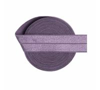 Foldover Elastic 3/4" 20mm Shiny Satin Spandex Band Webbing Tape Headband Underwear Dress Sewing Trim 2 5 10 Yard-Amethyst-20mm-100 Yards