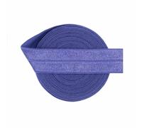 Foldover Elastic 3/4" 20mm Shiny Satin Spandex Band Webbing Tape Headband Underwear Dress Sewing Trim 2 5 10 Yard-Clematis Blue-20mm-100 Yards