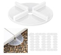 FoldTier 100 Pcs Plastic Tile Spacers 10mm Height Tile Leveling Spacers 2.5" Diameter with 1/8" Joint Spacing for Patio, Driveway, Walkways, Pool Deck Installation