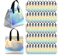 FoldTier Insulated Take Away Bags Bulk Thermal Insulation Food for Coffee Milk Tea Hot Cold Food Fresh Seafood Cooler Pizza Delivery Bags for Catering Restaurant Grocery(Classic,Laser,100 Pcs)