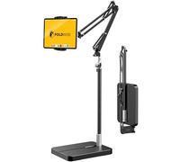 FoldWise Foldable iPad & Tablet Floor Stand - Sturdy 5kg Metal Reinforced Base, 360° Rotation, Height & Angle Adjustable iPad Holder for Bed & Sofa - Fits iPad Pro/Air/Mini, Kindle, Switch, Phone…