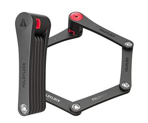 FoldyLock Classic Folding Bike Lock - Patented Sleek High Security Bicycle Lock - Heavy Duty Anti Theft Smart Secure Guard with Keys and Frame Mount for Electric e-Bikes and City Bikes - 95cm