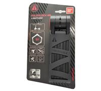 Foldylock 'Compact' 85cm Heavy Duty Steel Folding Bike Lock (Black/Red)