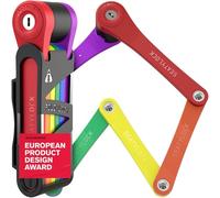 FoldyLock Compact Folding Bike Lock - Award Winning Patented High Security Cut Proof Bicycle Lock - Heavy Duty Anti Theft Smart Secure Guard with Key and Case for Bikes or Scooters - 85 cm